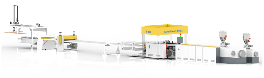 NON PVC and R PET floor extrusion line