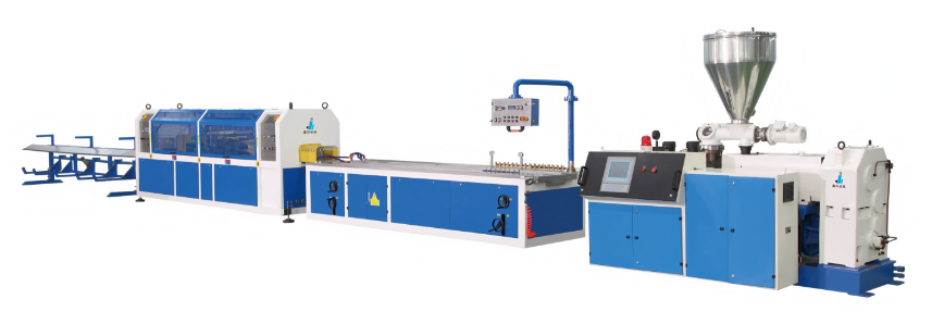 WPC wood plastic PE flooring production line