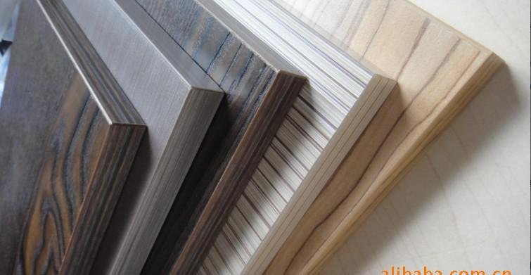 Decorative panel samples showing finished edges
